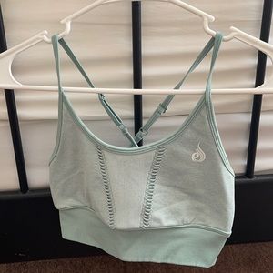 Sea foam green sports bra